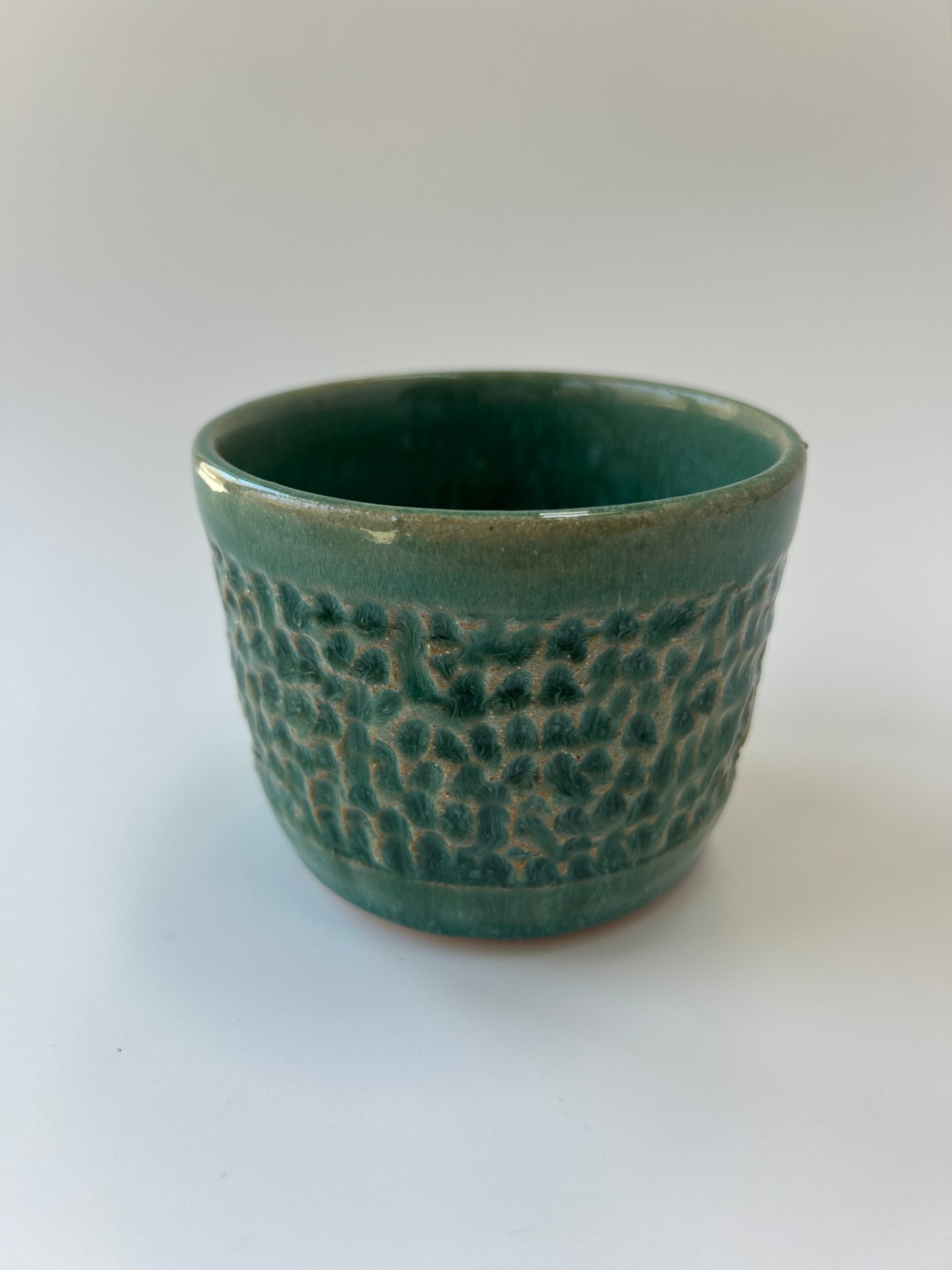 CARVED CUP - TEAL