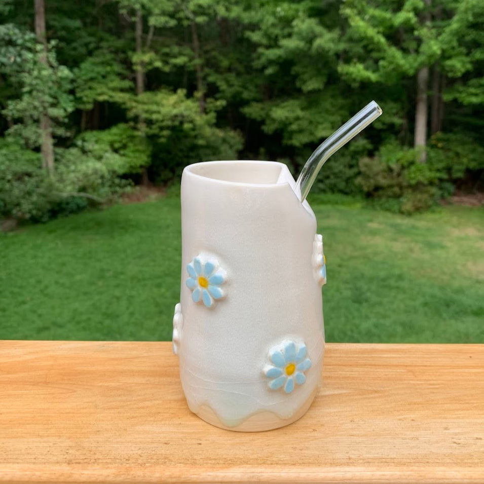 TUMBLER - BLUE FLOWERS