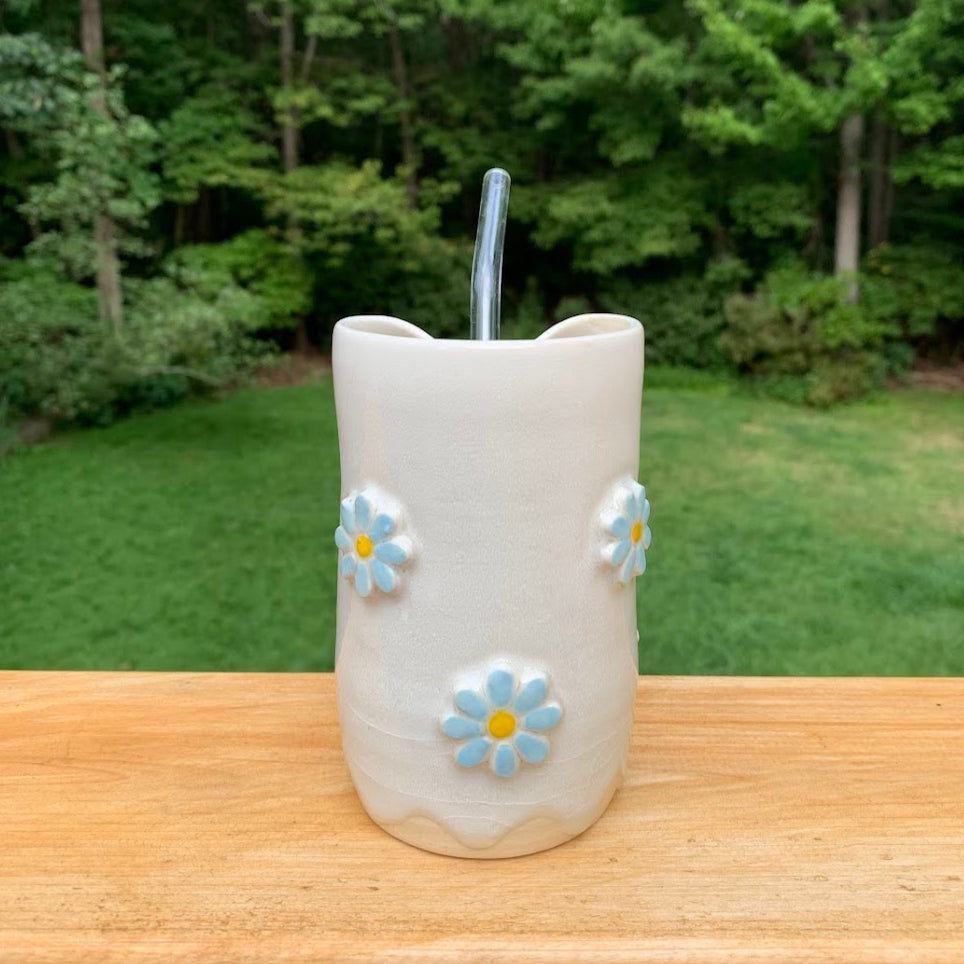 TUMBLER - BLUE FLOWERS