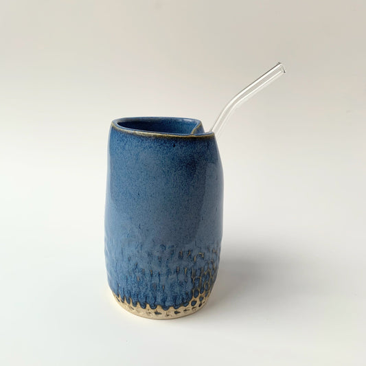 STRAW TUMBLER - CARVED DENIM
