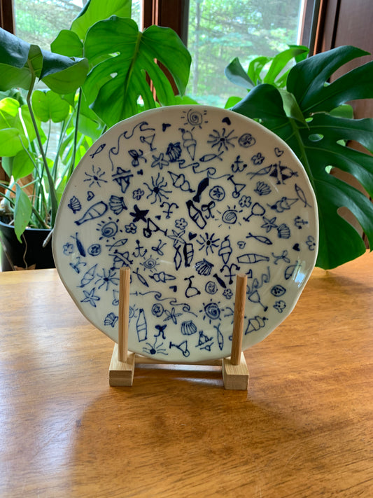 NAUTICAL DOODLE PLATE