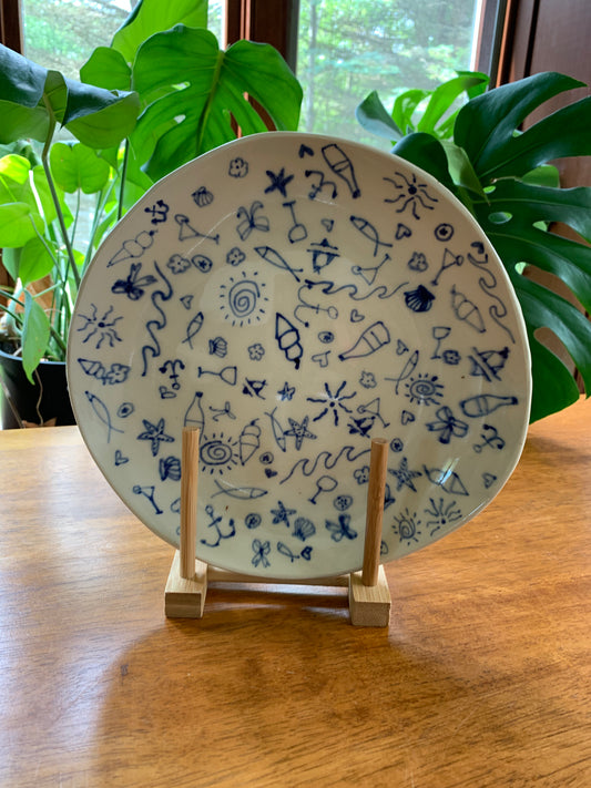 NAUTICAL DOODLE PLATE