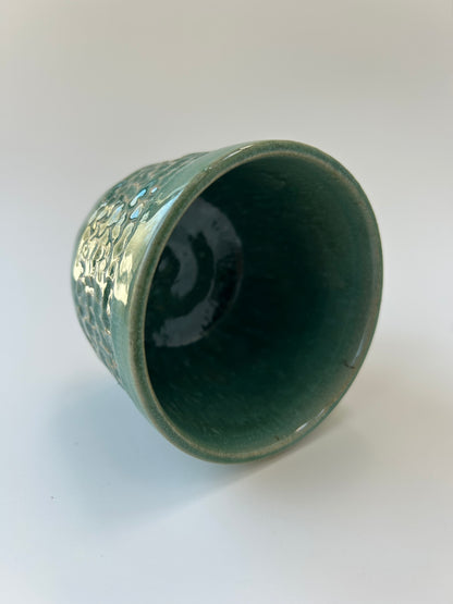 CARVED CUP - TEAL