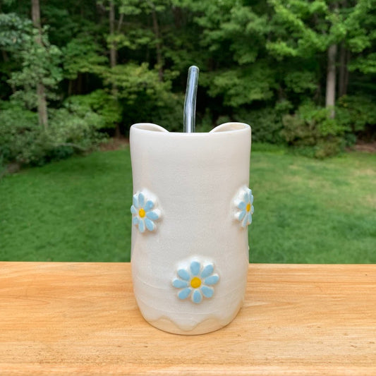 TUMBLER - BLUE FLOWERS