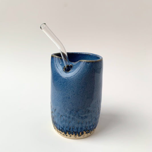 STRAW TUMBLER - CARVED DENIM