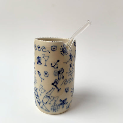 STRAW TUMBLER - NAUTICAL DOODLES