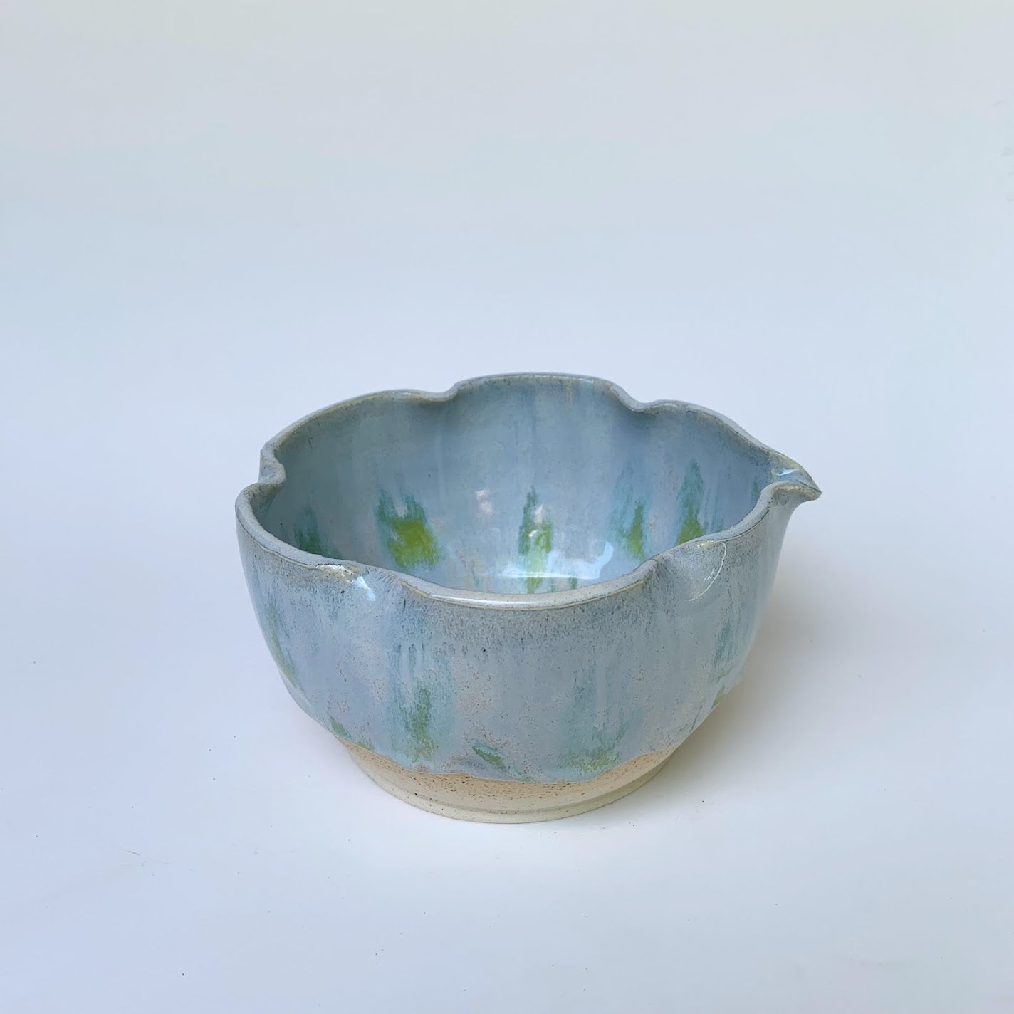 FLOWER CHAWAN (MATCHA BOWL) - BLUE FLUX