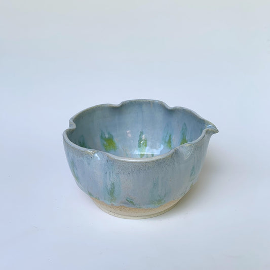 FLOWER CHAWAN (MATCHA BOWL) - BLUE FLUX