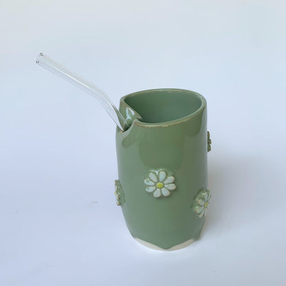 FLOWER STRAW TUMBLER