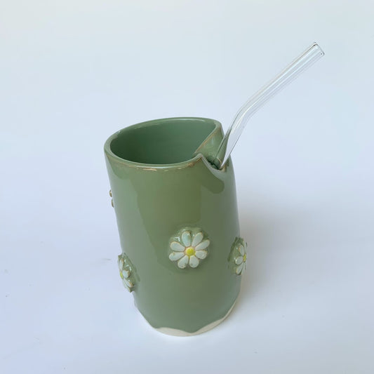 FLOWER STRAW TUMBLER