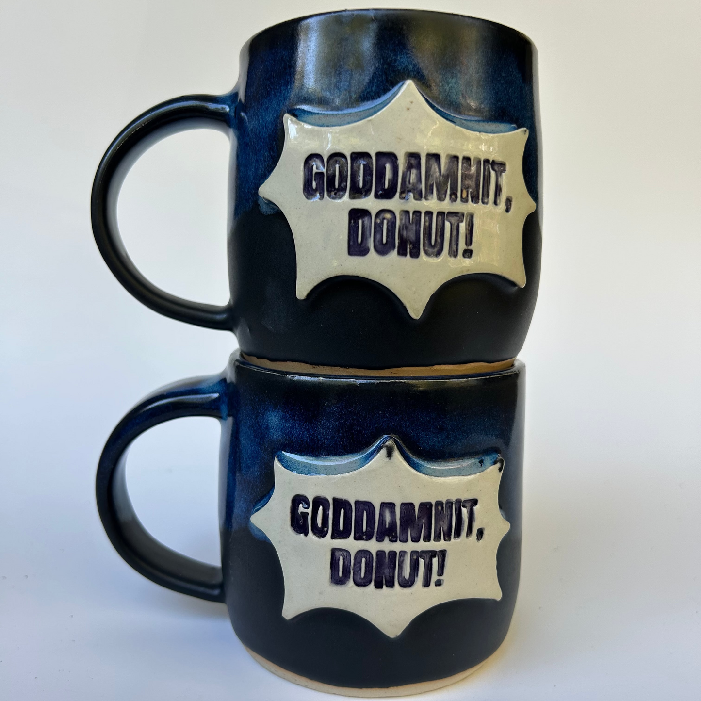 GODDAMNIT DONUT MUG (BLUE)