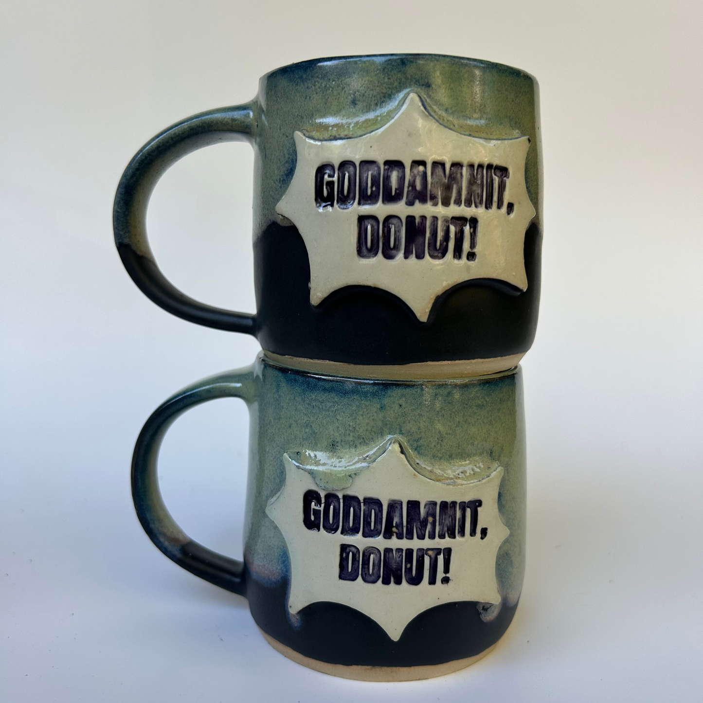 GODDAMNIT DONUT MUG (GREEN)