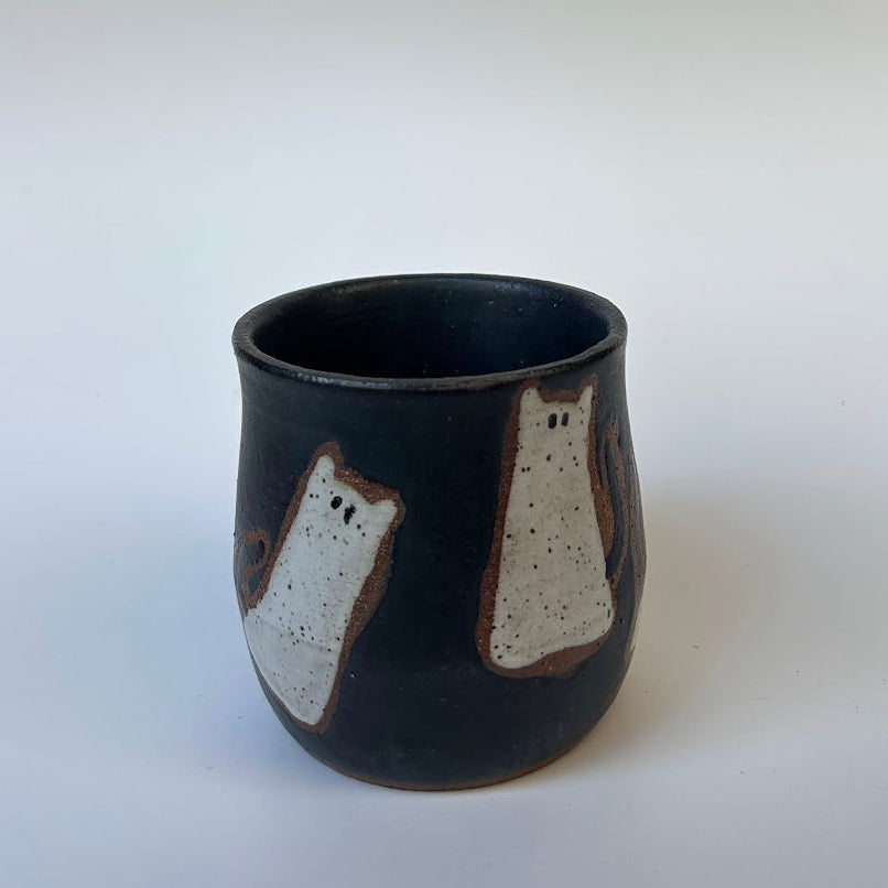 THUMBPRINT CUP - SPOOKY CAT GHOSTS
