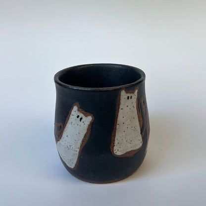 THUMBPRINT CUP - SPOOKY CAT GHOSTS