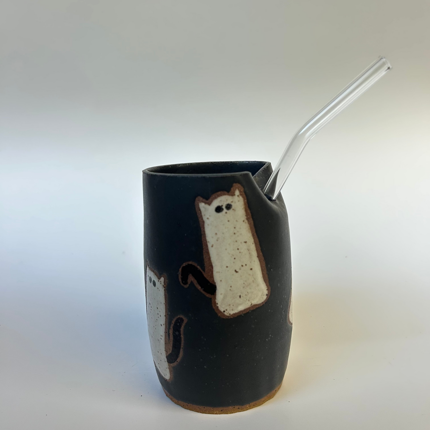 STRAW TUMBLER - SPOOKY CAT GHOSTS